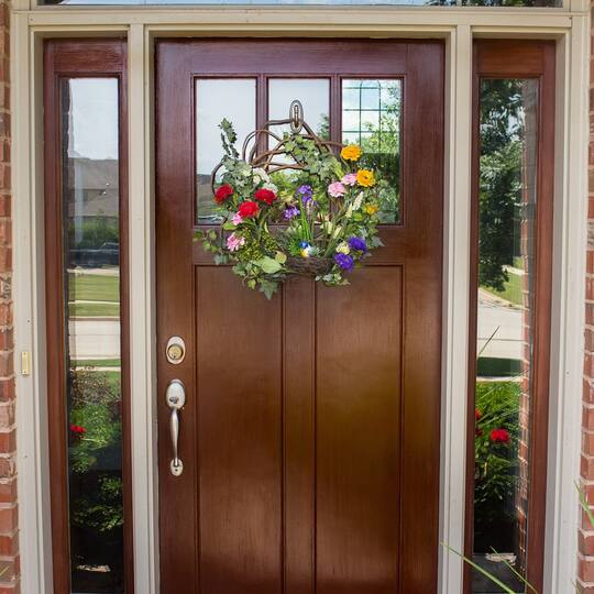 22” Spring Floral Wreath